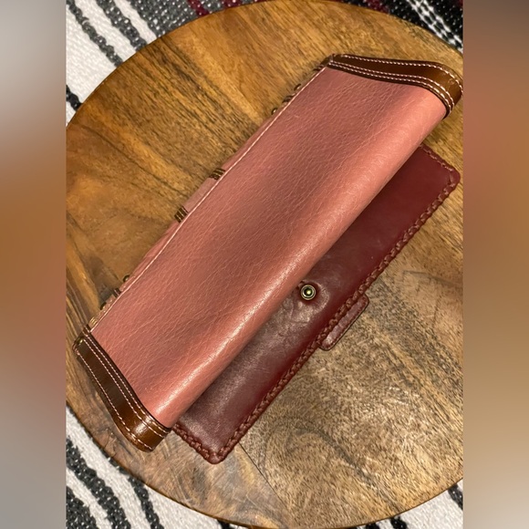 COACH Mia Punch Pink SOHO Suede & Leather Studded and Whipstitched Wallet - Picture 6 of 16